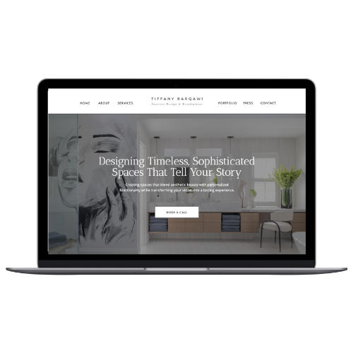 A website designed around personal brand photography