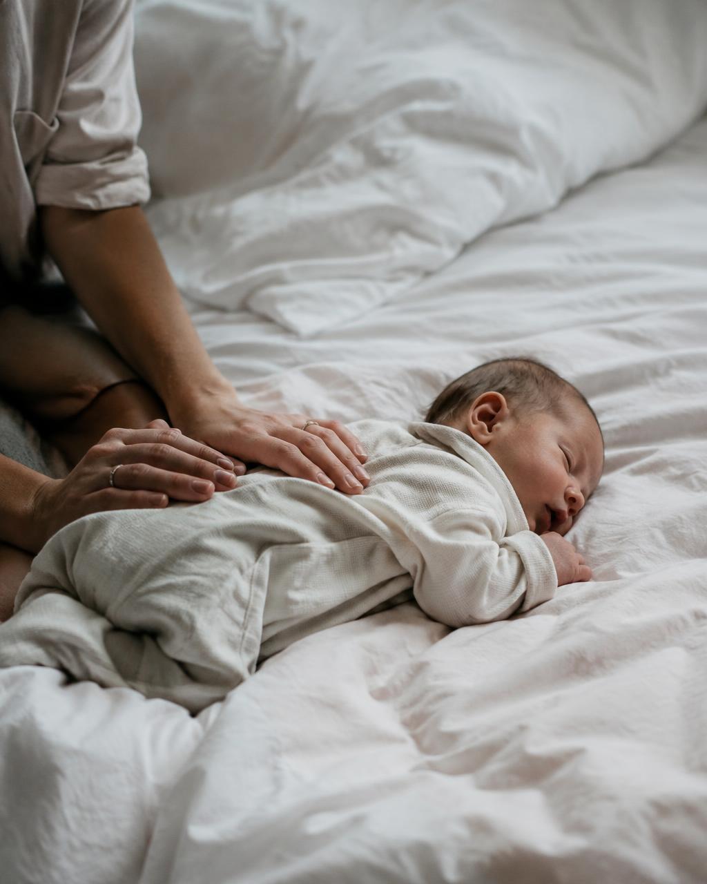 A newborn resting at home